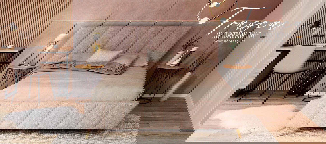 Čalúnená posteľ FRASCA 180x200 Růžová Boucle