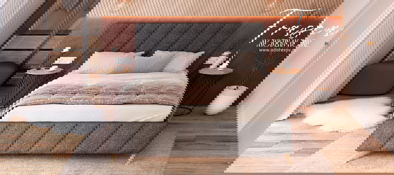 Čalúnená posteľ FRASCA 120x200 Grafit Boucle