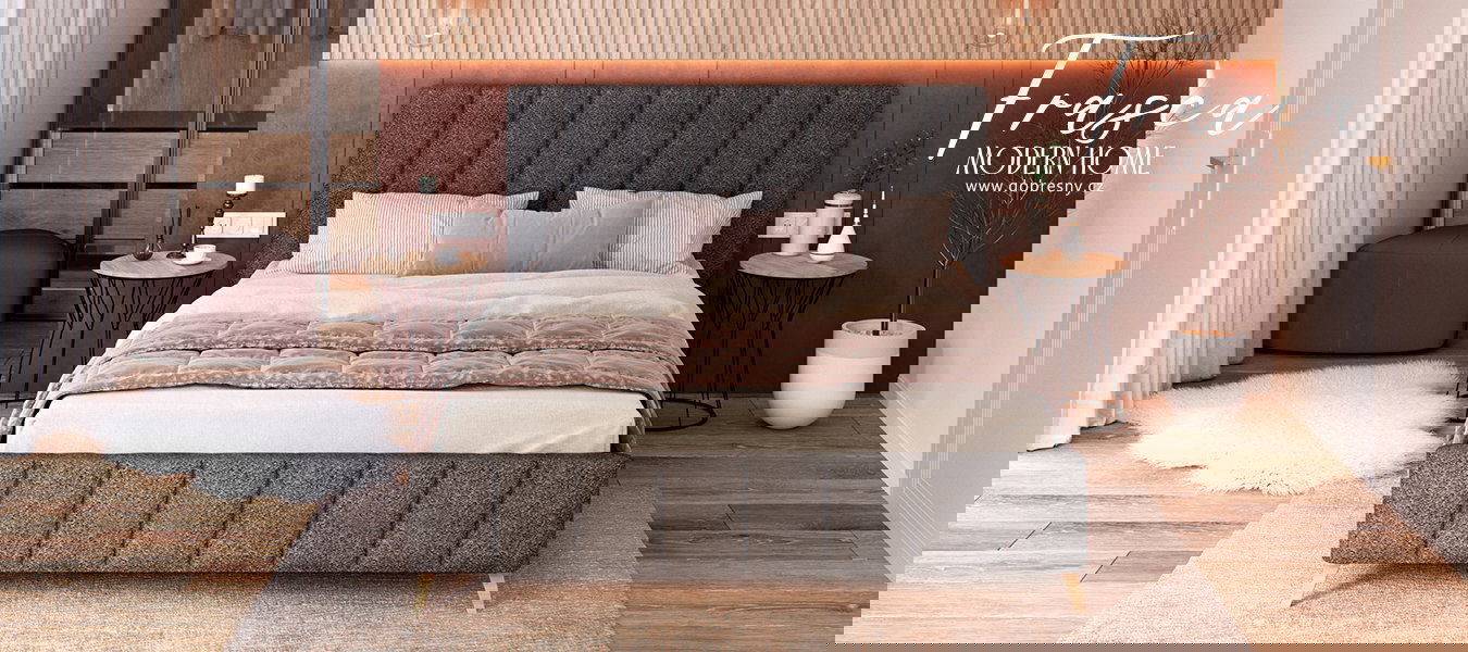 Čalúnená posteľ FRASCA 140x200 Grafit Boucle
