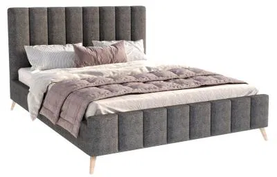 Čalouněná postel FRASCA 180x200 Grafit Boucle