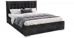 Čalouněná postel LUCERNA 90x200 Černá Paris s úložným prostorem kovový rošt