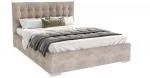 Čalouněná postel LUCERNA 140x200 Béžová Paris s úložným prostorem kovový rošt