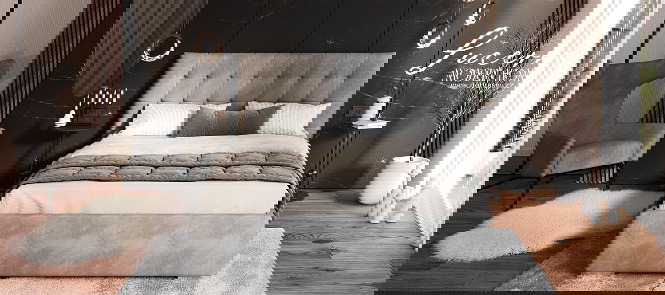 Čalúnená posteľ LUCERNA 140x200 Oceľová Paris s úložným priestorom kovový rošt