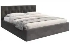 Čalouněná postel MIRAGE 90x200 Grafit Trinity s úložným prostorem kovový rošt
