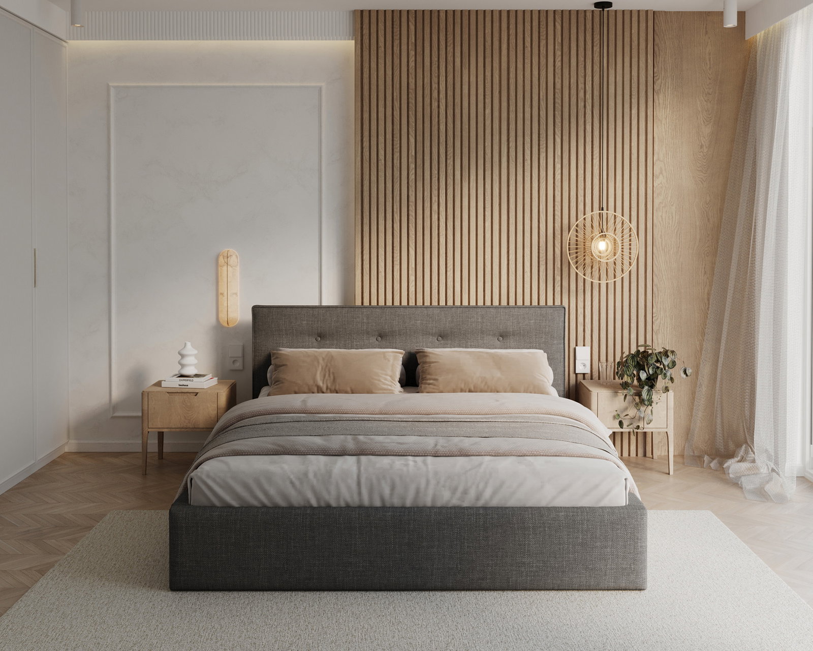 Čalúnená posteľ TULSA 140x200 Grafit Ottawa s úložným priestorom kovový rošt