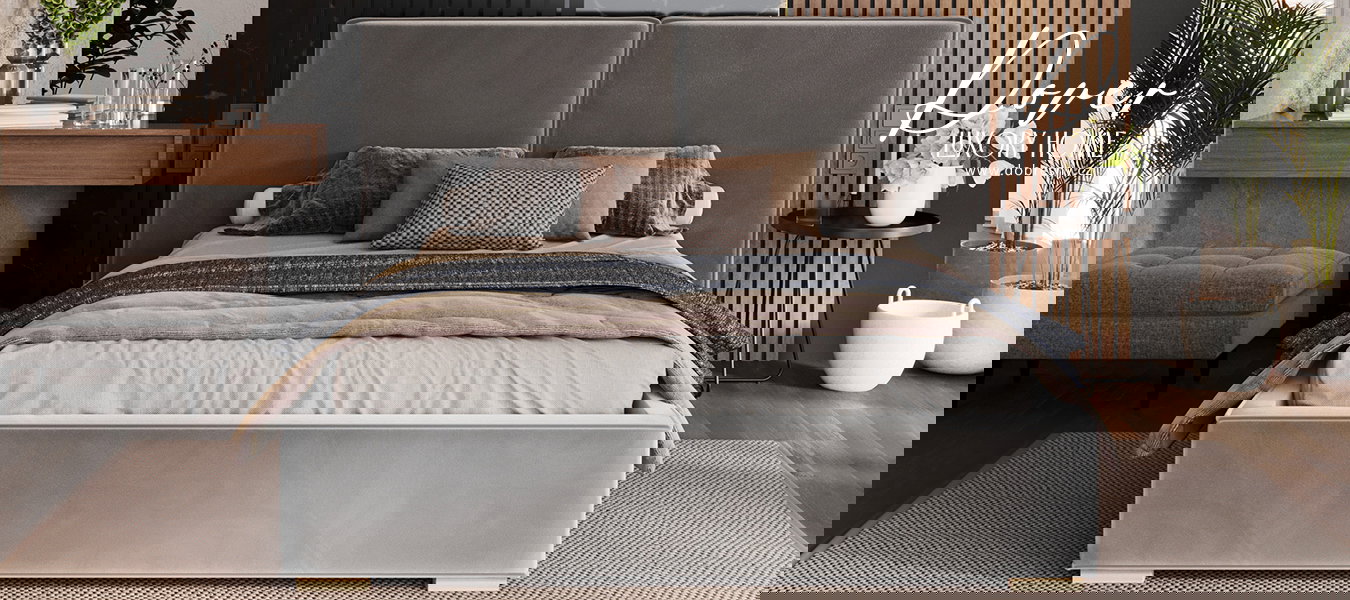 Čalúnená posteľ DOVER 160x200 cm Anthracite Paris s úložným priestorom kovový rošt