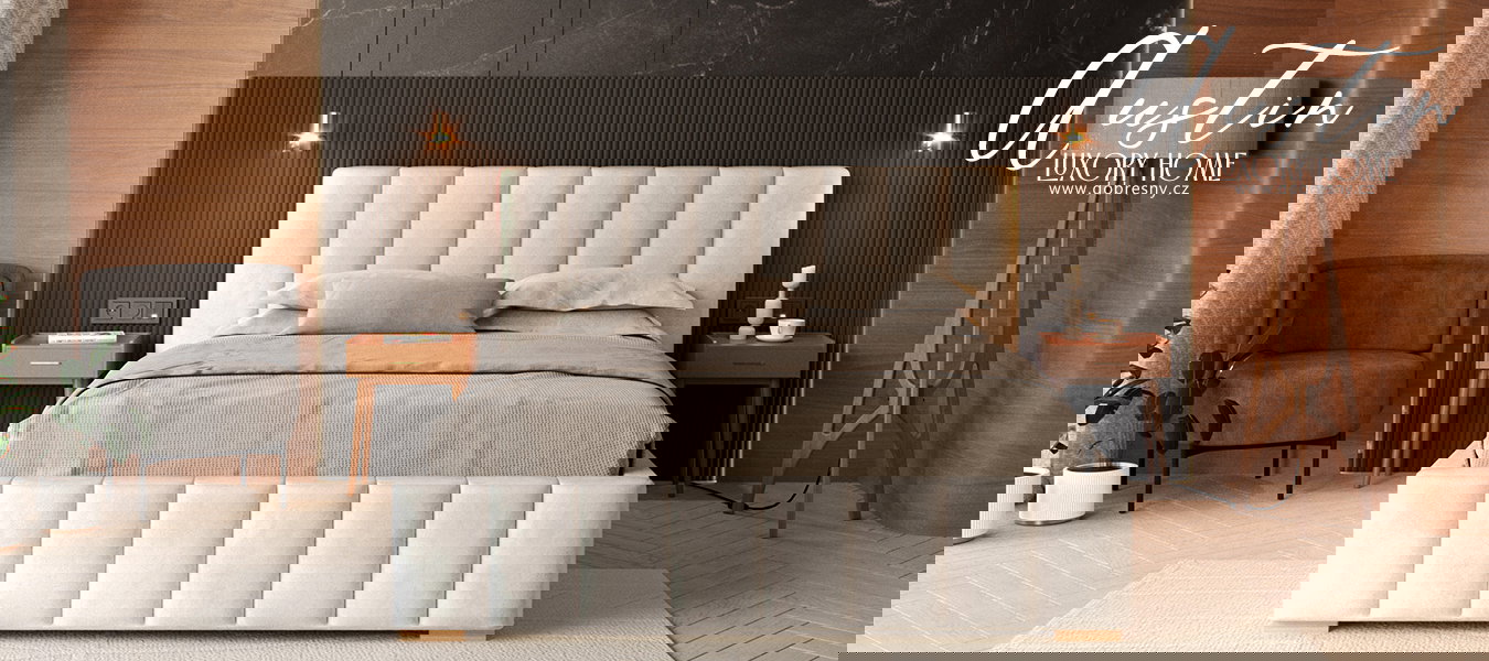 Čalúnená posteľ AUSTIN 90x200 cm Biala Trinity s úložným priestorom kovový rošt