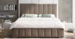 Čalouněná postel AUSTIN 160x200 cm Béžová Paris s úložným prostorem kovový rošt