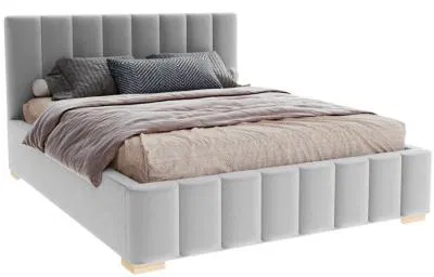Čalouněná postel AUSTIN 90x200 cm Šedá Paris s úložným prostorem kovový rošt