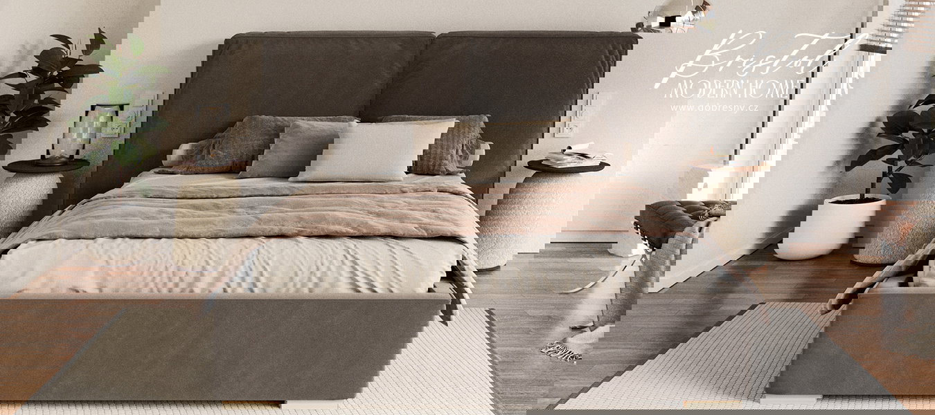 Čalúnená posteľ BRISTOL 180x200 Grafit Trinity s úložným priestorom kovový rošt