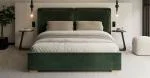 Čalouněná postel BRISTOL 180x200 Zelená Trinity s úložným prostorem kovový rošt