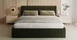 Čalouněná postel TULSA 90x200 s kovovým zdvižným roštem OTTAWA OLIVOVÁ