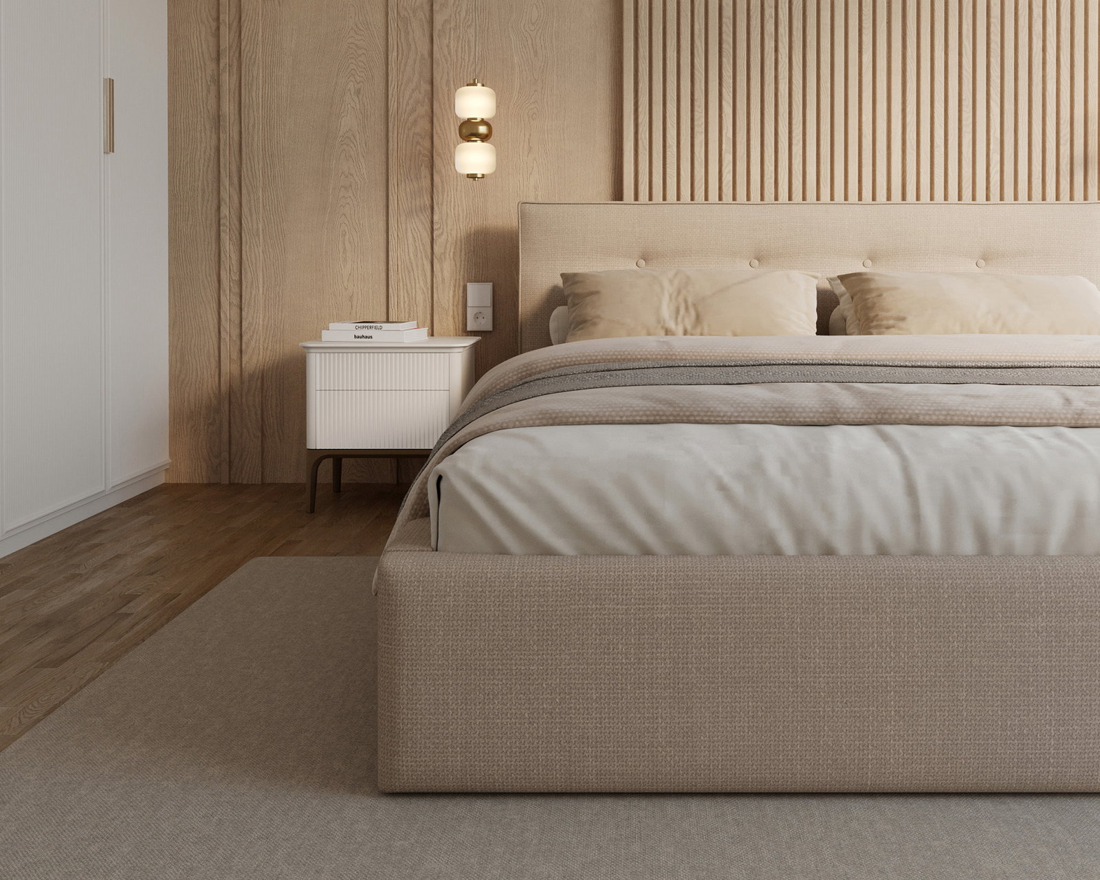 Čalúnená posteľ TULSA 140x200 so zdvižným roštom krémová