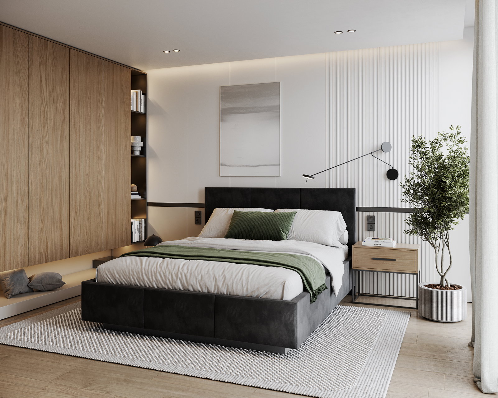 Čalúnená posteľ AVEIRO 90x200 s kovovým zdvižným roštom ČIERNÁ