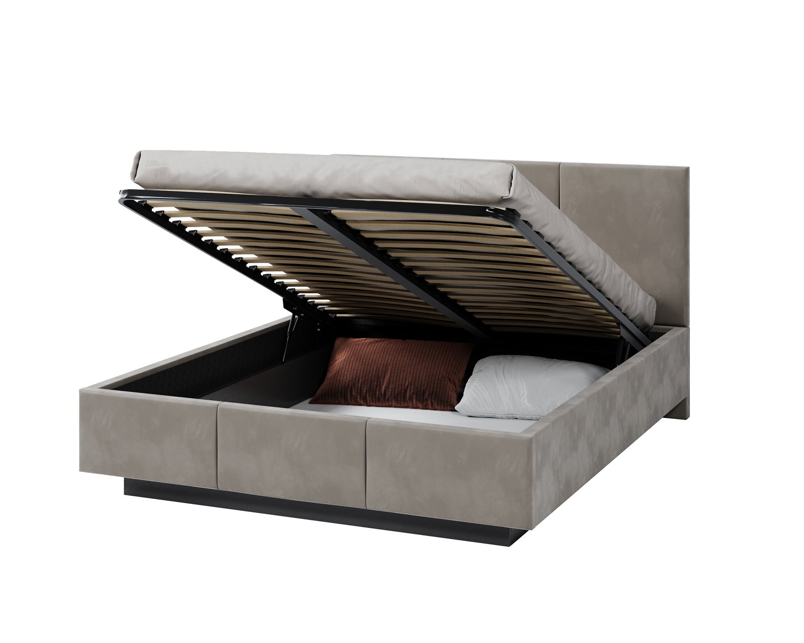 Čalúnená posteľ AVEIRO 90x200 s kovovým zdvižným roštom MOUSSE