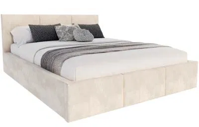 Čalouněná postel AMBER 180x200 Krémová Paris s úložným prostorem, kovový rošt
