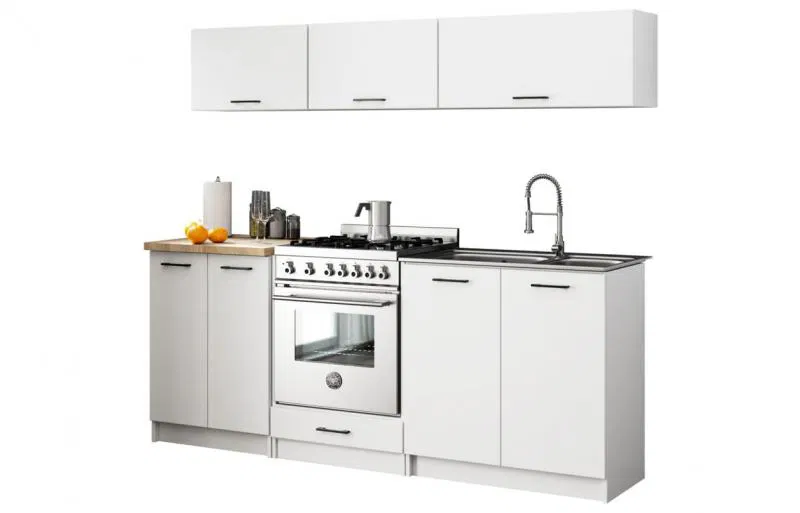 Kuchyňská sestava OLIVIA G1 – 200 cm | Bílá / Dub Sonoma