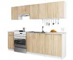 Kuchyňská sestava LIMA 2,4 m Dub Sonoma / Bílá