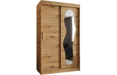 Šatní skřín s posuvnými dveřmi a zrcadlem ULTRA 120cm artisan
