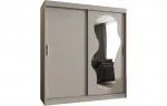 Šatní skřín s posuvnými dveřmi a zrcadlem ULTRA 180cm kašmír
