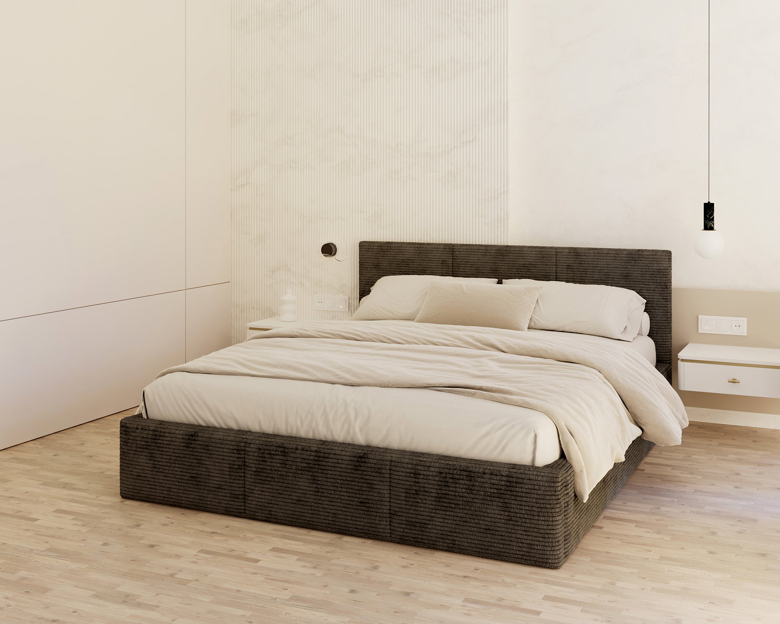 Čalúnená posteľ FRESIA 120x200 s kovovým zdvižným roštom ČIERNÁ SZTRUKS