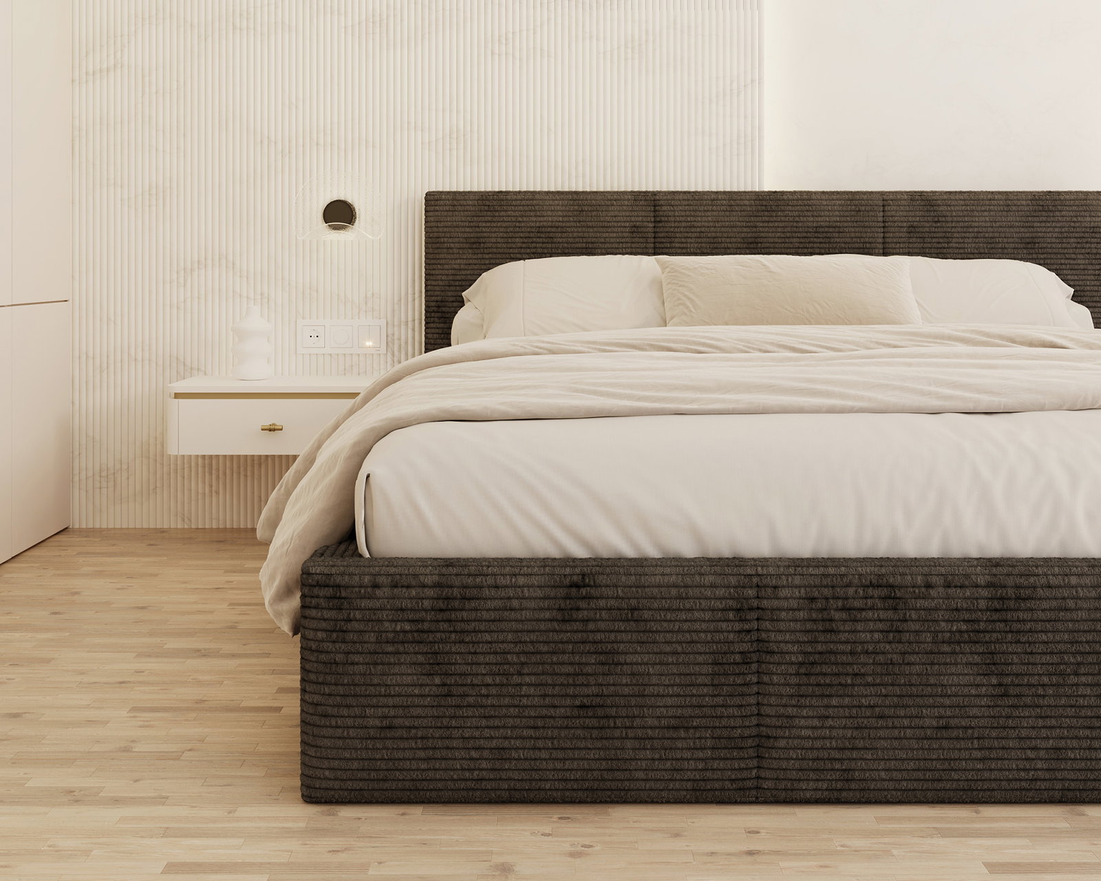 Čalúnená posteľ FRESIA 180x200 s kovovým zdvižným roštom ČIERNÁ SZTRUKS