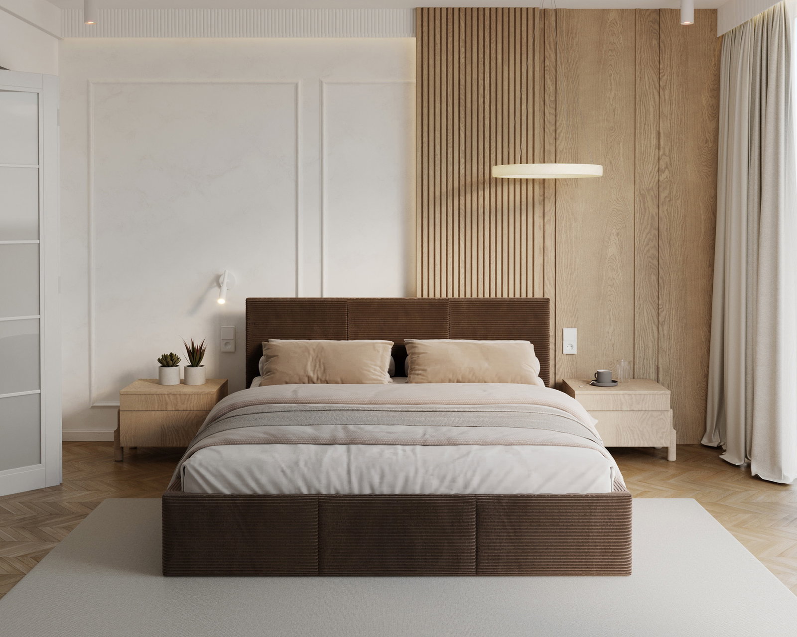 Čalúnená posteľ FRESIA 180x200 s kovovým zdvižným roštom HNEDÁ SZTRUKS