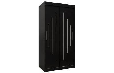 Šatní skříň s posuvnými dveřmi YORK - 100x200cm Černá