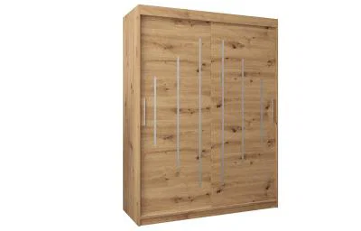 Šatní skříň s posuvnými dveřmi YORK - 150x200cm -Dub Artisan-