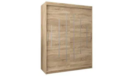 Šatní skříň s posuvnými dveřmi YORK - 150x200cm -Dub Sonoma-