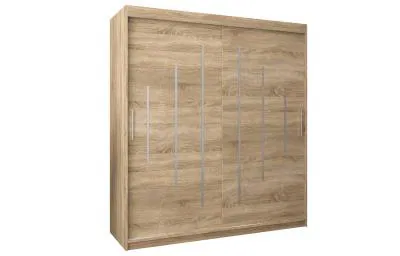 Šatní skříň s posuvnými dveřmi YORK - 180x200cm -Dub Sonoma-