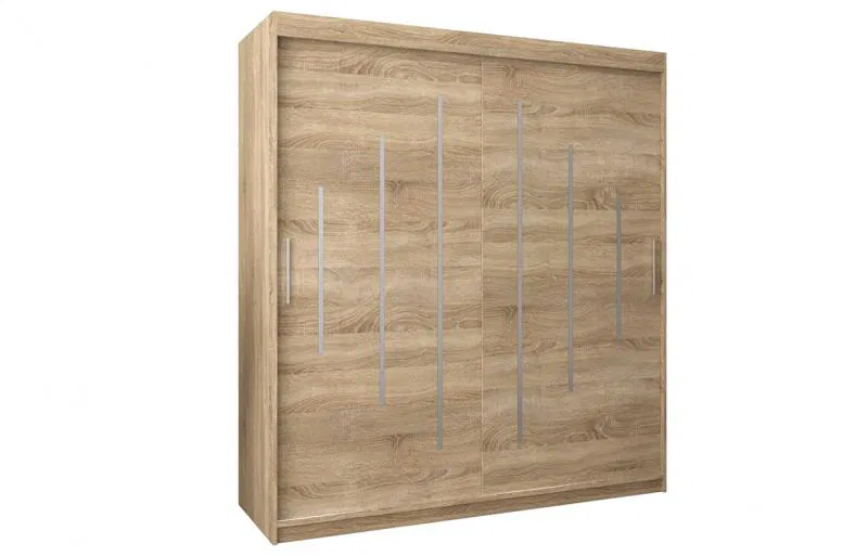 Šatní skříň s posuvnými dveřmi YORK - 180x200cm -Dub Sonoma-