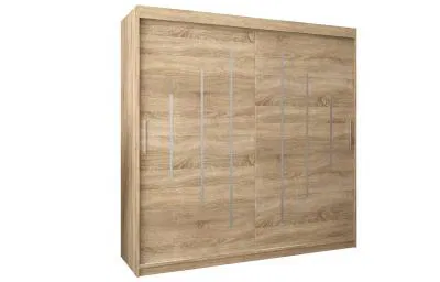 Šatní skříň s posuvnými dveřmi YORK - 200x200cm -Dub Sonoma-