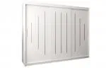 Šatní skříň s posuvnými dveřmi YORK - 250x200cm -Bílá-
