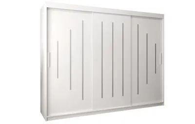 Šatní skříň s posuvnými dveřmi YORK - 250x200cm -Bílá-