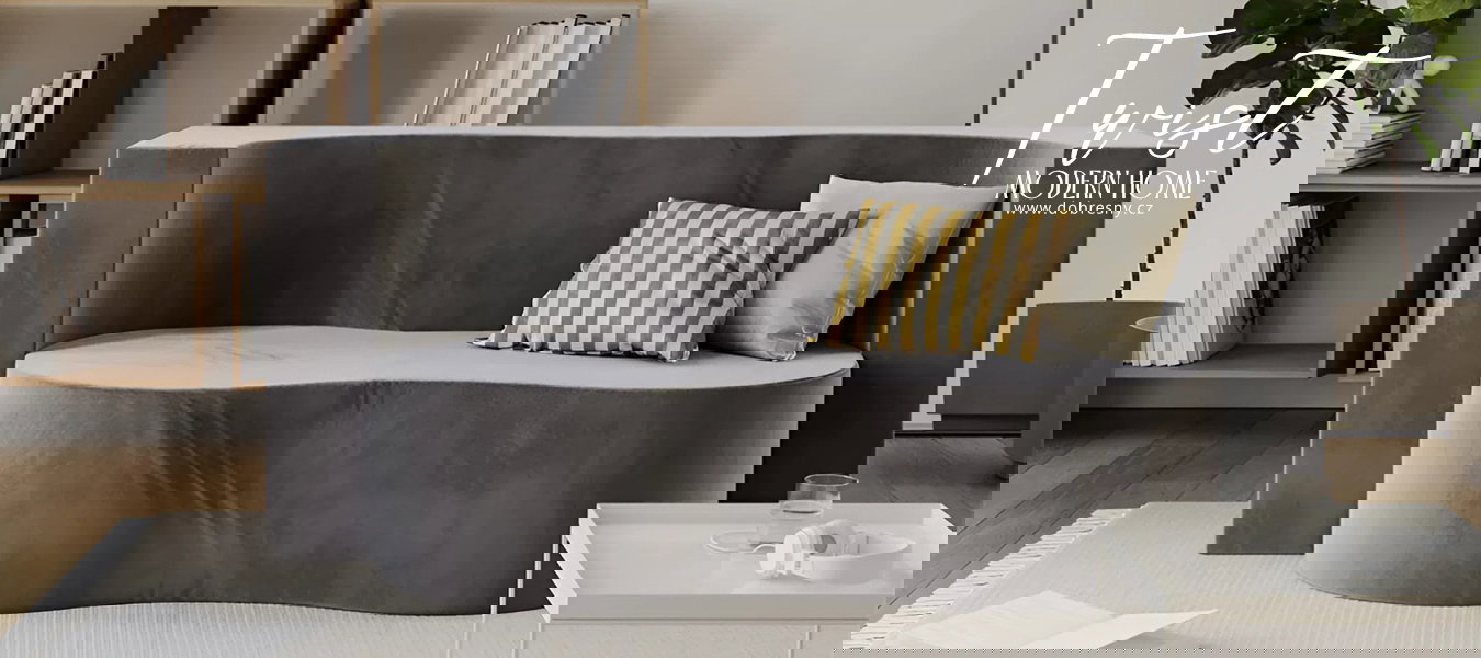 Rozkladacia pohovka TWIST GRAFIT TRINITY 120x200cm