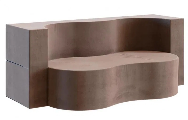 Rozkládací pohovka TWIST HNĚDÁ TRINITY 120x200cm