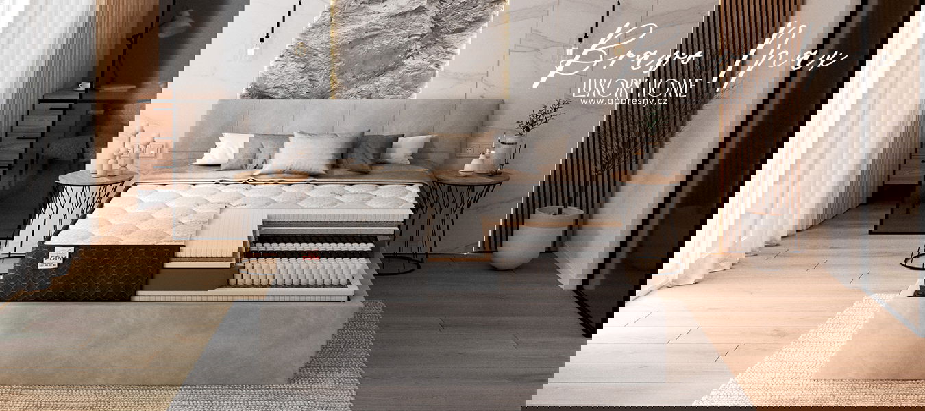 Taštičkový matrac BRAVO MAX CASHMERE 200x200cm 29cm