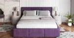 Čalouněná postel AMBER 120x200 Fialová Trinity s úložným prostorem dřevěný rošt