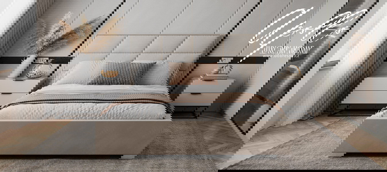 Čalúnená posteľ APOLLO 180x200 Krémová Paris s úložným priestorom kovový rošt