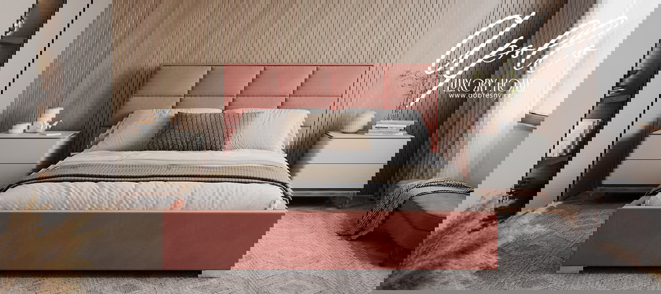 Čalúnená posteľ APOLLO 120x200 Lososová Paris s úložným priestorom kovový rošt