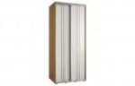 Šatní skříň s posuvnými dveřmi DAVOS 6, 120cm | DUB Artisan / bílá / stříbrné