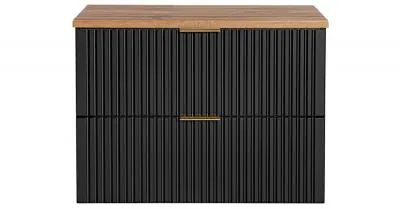 Koupelnová skříňka ADEL BLACK 80 cm s deskou