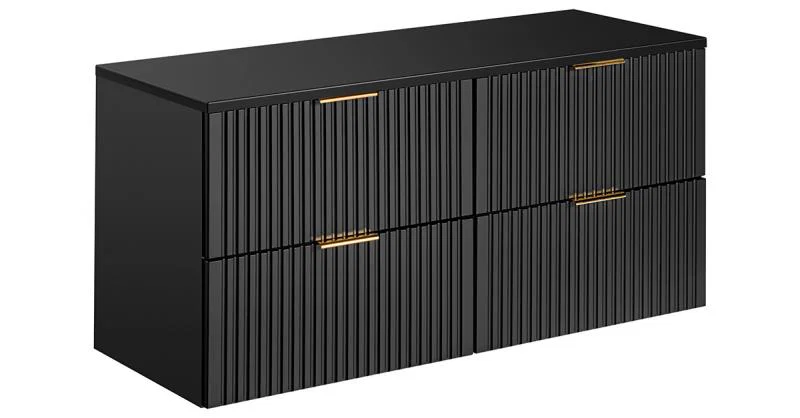 Sestava koupelnových skříněk ADEL BLACK s deskou 120cm