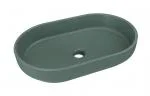 Keramické umyvadlo RIVER na desku, 55 cm, matná zelená