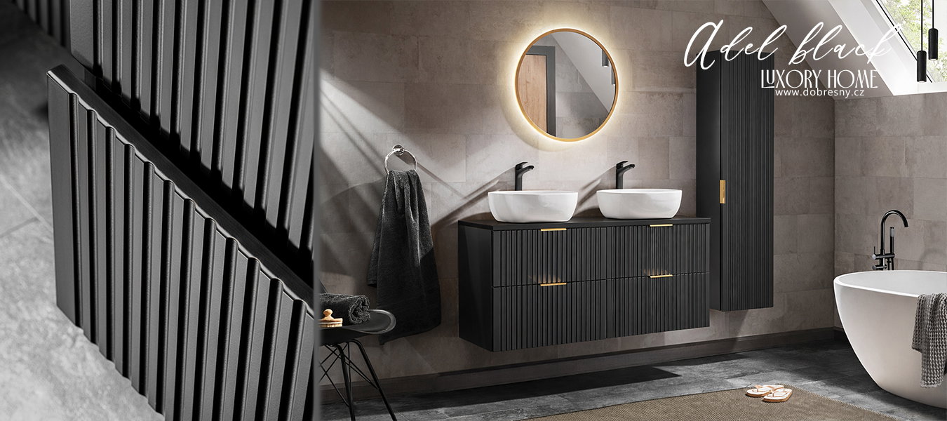 Kúpeľňová zostava ADEL BLACK SMILE 120cm