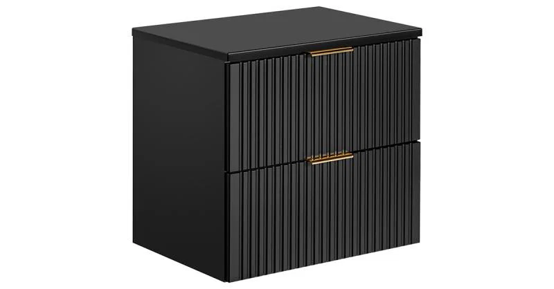 Koupelnová skříňka ADEL BLACK 60 cm + deska Černá