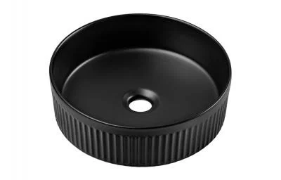 Keramické umyvadlo BEYOND 2 na desku, 36 cm, černý matný povrch