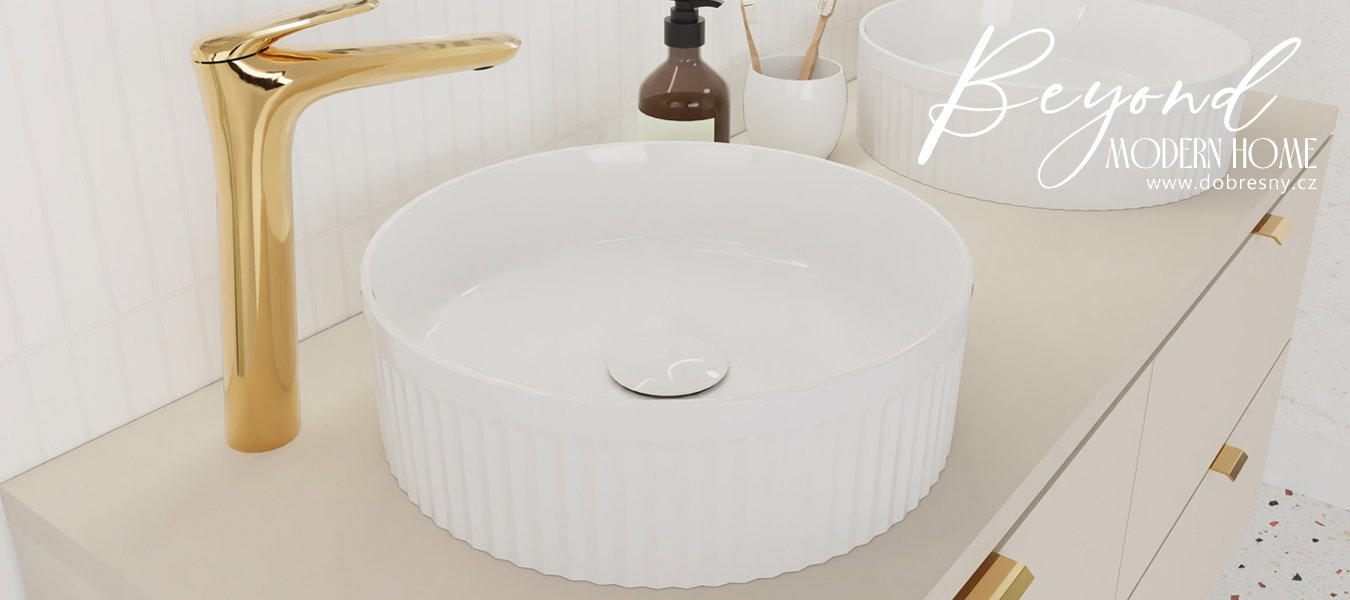 Keramické umývadlo BEYOND 2 na dosku, 36 cm, biely matný povrch