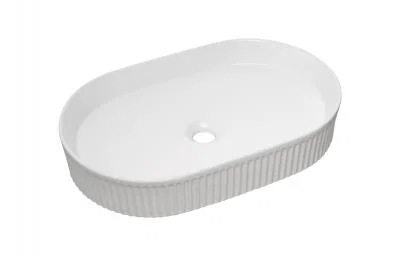 Keramické umyvadlo BEYOND 3 na desku, 56 cm, bílý matný povrch